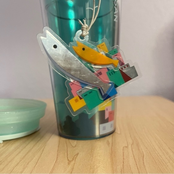 NEW STARBUCKS KOREA Busan Town Traveler Tumbler 16 oz Blue Gamcheon - Picture 15 of 16